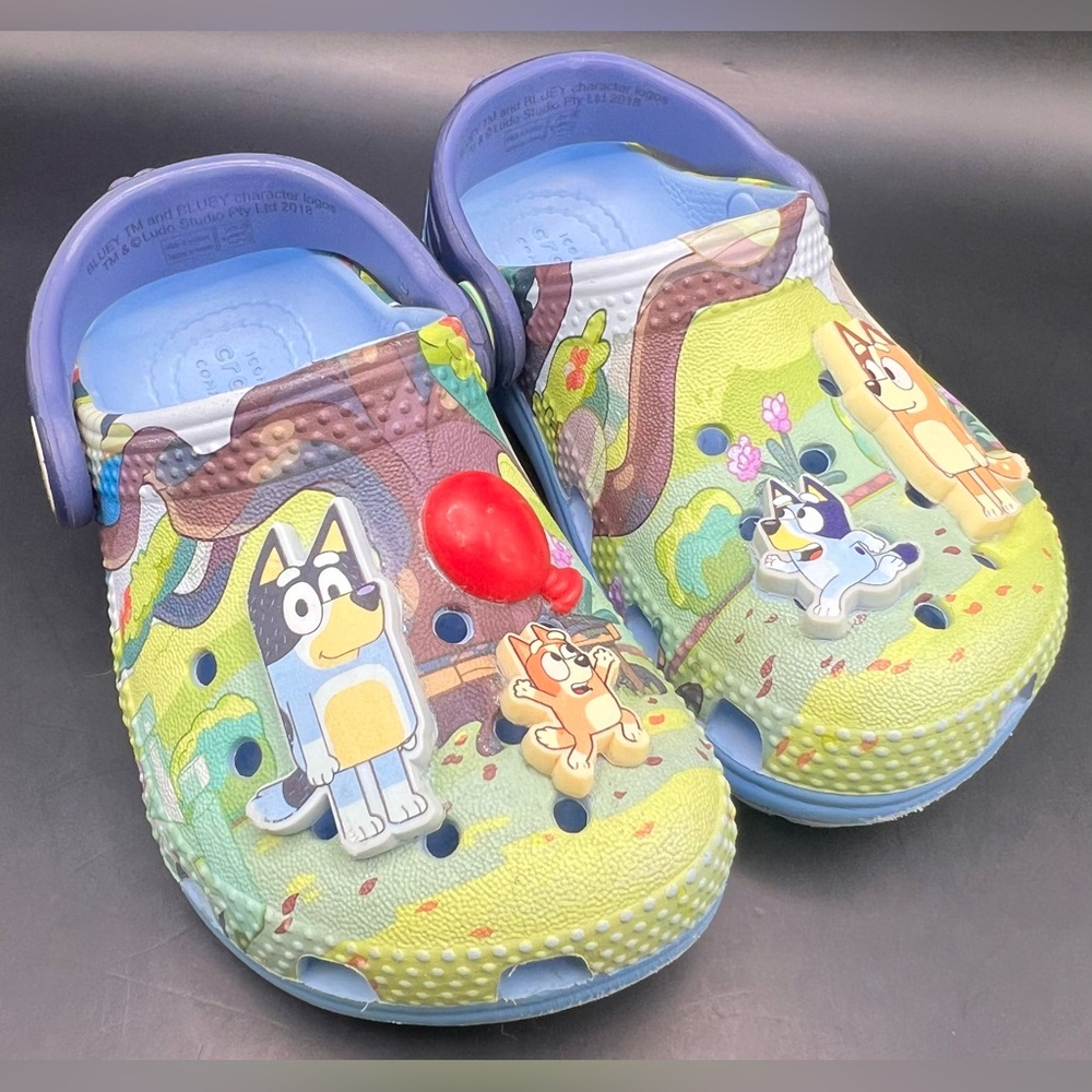 Crocs- Bluey Kids Cartoon Character Clogs - Multicolor, Size:C6